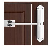 BPABDEITR Chiudiporta Automatico In Metallo Caricato A Molla Sopraelevato Resistente Al Fuoco Multicolore 2 Pezzi(White)