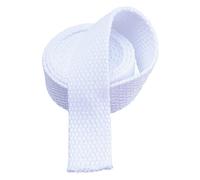 BPABDEITR Cinghia in fettuccia di Poliestere e Cotone a Spina di Pesce, 25 mm di Larghezza, Multicolore, 5-20 Iarde(White,5 Yard)