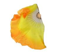 BPABDEITR Confezione da 2 ventagli in Seta e bambù for Danza del Ventre, Accessori for spettacoli sul palco, Multicolore(31cm 20cm)