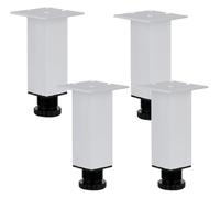 BPABDEITR Gambe for Mobili In Lega Di Alluminio 4 Pezzi Altezza Regolabile 0-10 Mm 8-25 Cm(25cm/9.8in)