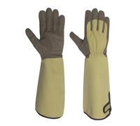BPABDEITR Guanti da giardinaggio in tela, confezione da 1, lunghi, for potatura di rose, con touch screen, diverse misure(Medium)