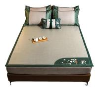 BPABDEITR Materassino estivo in rattan e seta ghiacciata con federe - Confezione da 3, diverse misure for il massimo comfort(90 * 195cm)