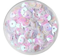 BPABDEITR Paillettes for cucito e artigianato a tazza rotonda multicolore 4-8 mm(Ab White,4mm 10g 1500pcs)