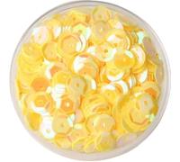 BPABDEITR Paillettes for cucito e artigianato a tazza rotonda multicolore 4-8 mm(Ab Yellow,4mm 10g 1500pcs)