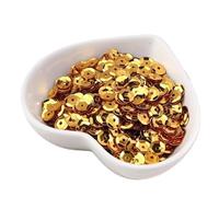 BPABDEITR Paillettes for cucito e artigianato a tazza rotonda multicolore 4-8 mm(Dark Gold,6mm 10g 720pcs)