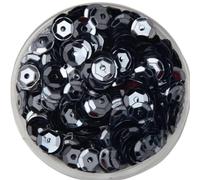 BPABDEITR Paillettes for cucito e artigianato a tazza rotonda multicolore 4-8 mm(Grijs,5mm 10g 1200pcs)