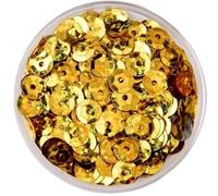 BPABDEITR Paillettes for cucito e artigianato a tazza rotonda multicolore 4-8 mm(Laser Gold,6mm 10g 720pcs)