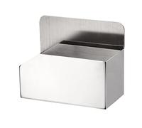 BPABDEITR Porta tovaglioli e porta biglietti da visita autoportante geometrico in acciaio inossidabile, argento(B)