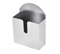 BPABDEITR Porta tovaglioli e porta biglietti da visita autoportante geometrico in acciaio inossidabile, argento(A)