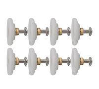 BPABDEITR Rulli for Porta Doccia, Diametro 26 Mm, Spessore 6 Mm, Colore Bianco, Confezione Da 8