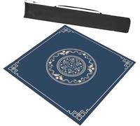 BPABDEITR Tappetino Da Tavolo Da Gioco Mahjong Multicolore Di Varie Dimensioni Con Borsa for Il Trasporto(Blue 3,31.5x31.5inch/80x80cm)