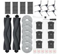 Bpbdzz 32 accessori per Dreame L10s Ultra Gen 3/X40 Ultra Complete | Per X40 Master, per robot aspirapolvere Mova P50 Pro/P10, 2 spazzole principali, 4 filtri, 6 tamponi per la pulizia