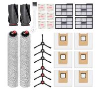 Bpbdzz Kit di ricambio da 26 pezzi per eufy E25 / E28: 1 coppia di spazzole principali, 2 panni per la pulizia dei rulli, 4 filtri laterali, 6 spazzole laterali, 6 sacchetti per la polvere