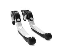 BPBHFFNMW Leve Freno Frizione Moto per CB500F per CB500X/CBR500R per CL500 per Z125 Pieghevole Regolabile Allungabile Leva Freno Frizione Leva Freno manopola Frizione(Black Silver)