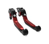BPBHFFNMW Leve Freno Frizione Moto per CB500F per CB500X/CBR500R per CL500 per Z125 Pieghevole Regolabile Allungabile Leva Freno Frizione Leva Freno manopola Frizione(Black Red)