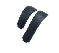 BPBZUTUMDZ 20mm 21mm cinturino in gomma for fibbia corta adatto for Rolex adatto for Daytona Submariner ruolo OYSTERFLEX Yacht Master cinturino da polso piccolo in silicone(Schwarz,20mm)