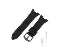BPBZUTUMDZ Cinturini raffinati e durevoli adatti for Armani AX1802/AX1803/AX1050 cinturino for orologio in silicone nero for fibbia in acciaio inossidabile solido(Black-Black-K2)