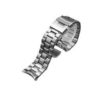 BPBZUTUMDZ Cinturino for orologio in acciaio inossidabile 18 20 22 24mm Interfaccia ad arco raffinato Metallo Argento Nero Bracciale for cinturino da uomo adatto for Citizen adatto for Armani(B Silver