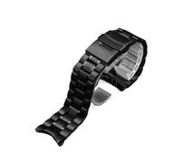 BPBZUTUMDZ Cinturino for orologio in acciaio inossidabile 18 20 22 24mm Interfaccia ad arco raffinato Metallo Argento Nero Bracciale for cinturino da uomo adatto for Citizen adatto for Armani(B Black,