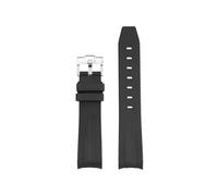 BPBZUTUMDZ Cinturino for orologio in gomma siliconica 20mm Arc Interface Diving Sports Nero Verde Bianco Blu Cinturino adatto for Rolex Submariner Yacht Master(Black black-S pin)