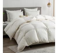 BPC piumino matrimoniale piuma di lusso, 100% cotone organico piumone piuma per 4 stagioni 220x240 cm, piumini matrimoniali d oca Ultra Soft Hotel Collection, conforme a Oeko-Tex e RDS