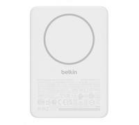 Belkin BoostCharge Batterie Externe Magnétique 5000mAh, Chargeur Portable Fin Avec Anneau Magnétique Et Port USB-C, Power Bank pour iPhone, Galaxy, Pixelsnap, iPad, Tablette, Câble USB-C Inclus, Blanc
