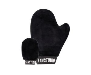 BPerfect Doppio set di guanti per abbronzatura in velluto, applicatore autoabbronzante riutilizzabile per viso e corpo, per una finitura impeccabile e senza striature, include guanto grande, mini