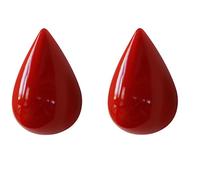 BPILOT Ganci Appendiabiti 2 Pezzi Gancio Decorativo Materiale In Resina Appendiabiti Da Parete Appeso Camerino Appendiabiti Decorazione Da Parete Rosso Piccolo