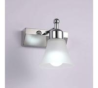 BPILOT Lampada da parete vintage industriale color argento, girevole, moderna, per specchio da bagno, luci da bagno sopra lo specchio, con paralume in vetro smerigliato, per cucina, corridoio,A