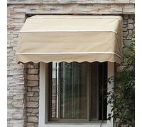 BPILOT Tenda da Sole for Porte E Finestre- Fissa Esterni Impermeabile Copertura Pioggia-Neve Tettoia A Cappottina con Telaio in Alluminio for Portico Decorazione (Color : Khaki, Size : 140x60x60cm)