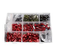 BPILOT Viti per carrozzeria per Aprilia Dorsoduro 750 2007-2016 2010 2009 2008 2015 2014 2013 2012 2011 Kit Bulloni Carena Completa Dadi di velocità Moto Laterale Viti di Copertura (Color : Red)