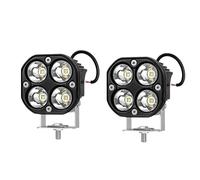 Bpjikxf Faro Motocicletta Faretti Lavoro LED 3 Pollici 12V/24V Fari Moto Barra Fendinebbia 4x4 Fuoristrada ATV(2piece white)