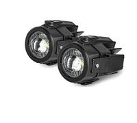 Bpjikxf Faro Motocicletta Fendinebbia Bianco Giallo Moto Fari LED Faretti Ausiliari Lampada Lavoro Fuoristrada(2piece fog light)