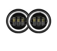 Bpjikxf Faro Motocicletta Fendinebbia LED Moto 4.5" Pollici Sorpasso Ausiliarie 4.5" Per Electra Per Glide Per Ultra Per Limited Per FLHTK 2010-2016(Black1 with halo)
