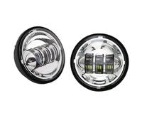 Bpjikxf Faro Motocicletta Fendinebbia LED Moto 4.5" Pollici Sorpasso Ausiliarie 4.5" Per Electra Per Glide Per Ultra Per Limited Per FLHTK 2010-2016(Chrome no halo)