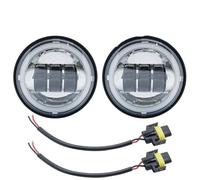 Bpjikxf Faro Motocicletta Svolta Ausiliaria Impermeabile 4.5 Pollici Motocicletta Fendinebbia LED DRL Da 30 W 4 1/2(Chrome with Halo)