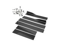 Bpjikxf Minigonne Laterali universali Auto 2M/2.2M Auto Universale Minigonne Laterali Estensione Pannelli A Bilanciere Lip Splitter 6PCS Spoiler Laterale per Civic ABS Accessori(Black Red 2.2m)