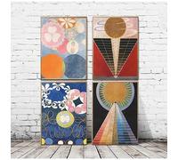 BPJSTU Hilma Af Klint Abstract Exhibition Museum Poster Bohemian Wall Art Print Picture Scandinavian Canvas Painting Home Decor (40x60cm/4PCS senza cornice)