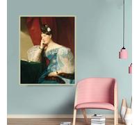 BPJSTU Stampe su tela, dipinto di Friedrich von Amerling《Julie von Woyna》, opera d'arte, poster, immagine, decorazione da parete, decorazione moderna per la casa (40x45 cm/senza cornice)