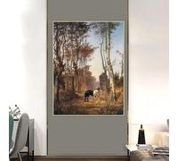 BPJSTU Vasily Polenov Nel parco - Il villaggio di Veules in Normandia Stampe su tela, poster, decorazioni per la casa (80x120 cm/senza cornice)