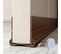 Bploar 93cm Guarnizione per Porta Autoadesiva Paraspifferi & Protezione Acustica per Porte, Montaggio Semplice, Riutilizzabile, Per Spazio di Porta da 3.5-5.5cm (Nuovo Marrone)