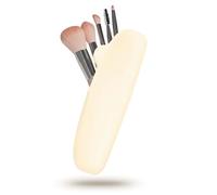 Bpluma Supporto della spazzola di trucco del silicone, progettazione a scatto metà aperta, caso lavabile per l'affare di viaggio
