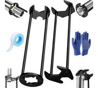 Bpoeee 2 Pack Multifunctional Sink Wrench, 7 in 1 Faucet Installation Tool for Tight Spaces, Plumbing Repair Wrench Under Sink Basin Wrench Set, Universal Socket Wrench for Kitchen Bathroom (Black)