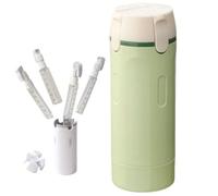 Bpoeee 4 in 1 Travel Dispenser Bottle Set - Leakproof Refillable Travel Bottles for Shampoo, Lotion & Gel - Portable Mini Toiletry Dispenser for Travel & Vacation (Green)