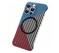 Bpoeee Carbon Fibre Texture Frameless for Magnetic Charging for iPhone (3 colors#2,12 Pro Max)