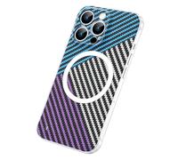Bpoeee Carbon Fibre Texture Frameless for Magnetic Charging for iPhone (3 colors#3,15 PLUS)