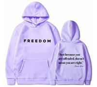 Bpoeee Freedom Sweatshirt - Soft & Cozy Cotton Hoodie for Men & Women, Stylish And Comfortable for Daily Casual Wear (Light Purple,XL)