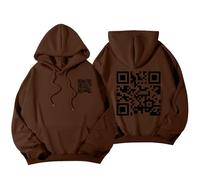 Bpoeee Funny Fu QR Code Hoodie, Fuck You QR Code Hoodie, Fu QR Code Sweatshirt, Custom Hoodies, Winter Thick Sweatshirt (#1,M)