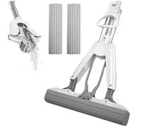 Bpoeee Hand-Washable Collodion Mop, Sponge Mops for Floor Cleaning, Mini Mop Portable Self-Squeeze Small Mop, Self Squeezing Mini Mop (White)