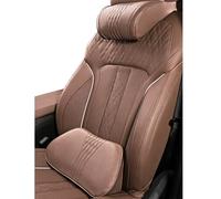 Bpoeee Memory Foam Car Headrest Neck Pillow for Driving. (Brown,Headrest+Lumbar Support)